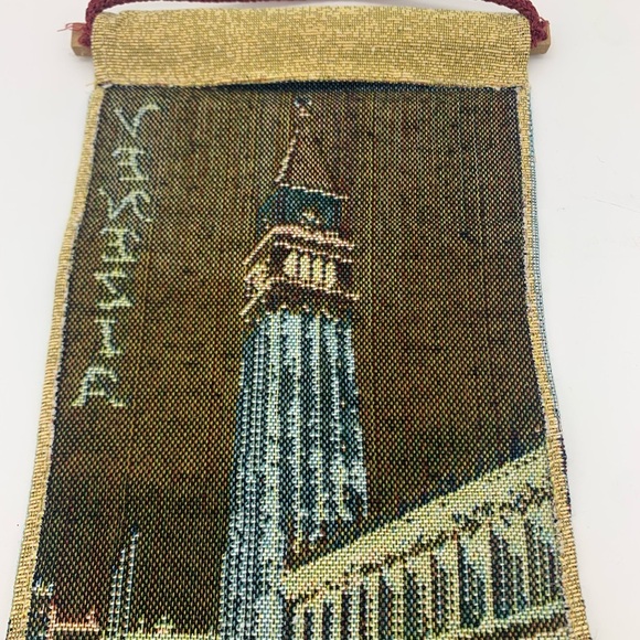 GIULIANA Fabris VENEZIA Vtg. Wall Hanging Tapestry Italian Capanile Bell Tower - Picture 10 of 10